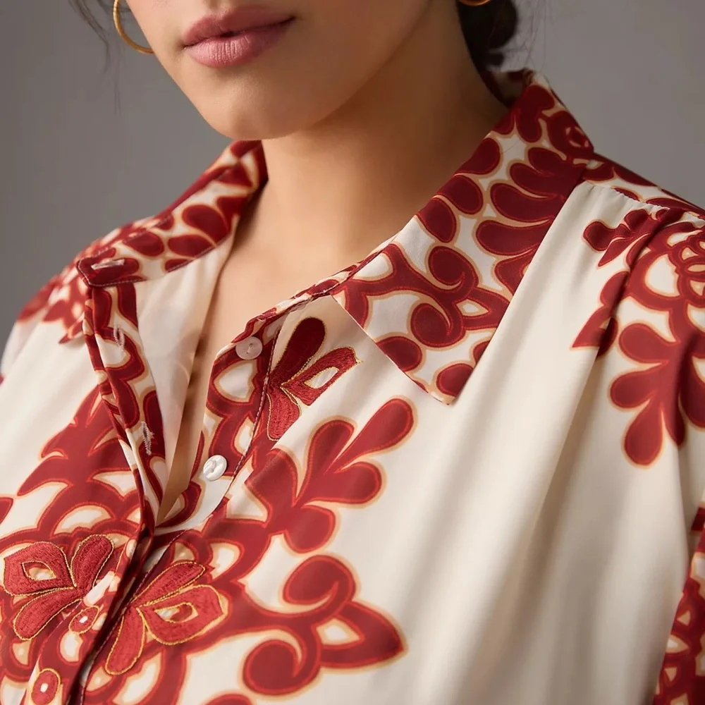 Floral Maxi Dress with Slit - Picture 9 of 11